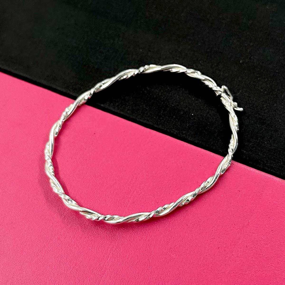 BRACELETE DE PRATA FIO ONDULADO 