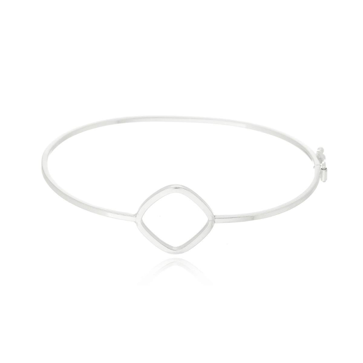 BRACELETE DE PRATA LOSANGO FIO QUADRADO