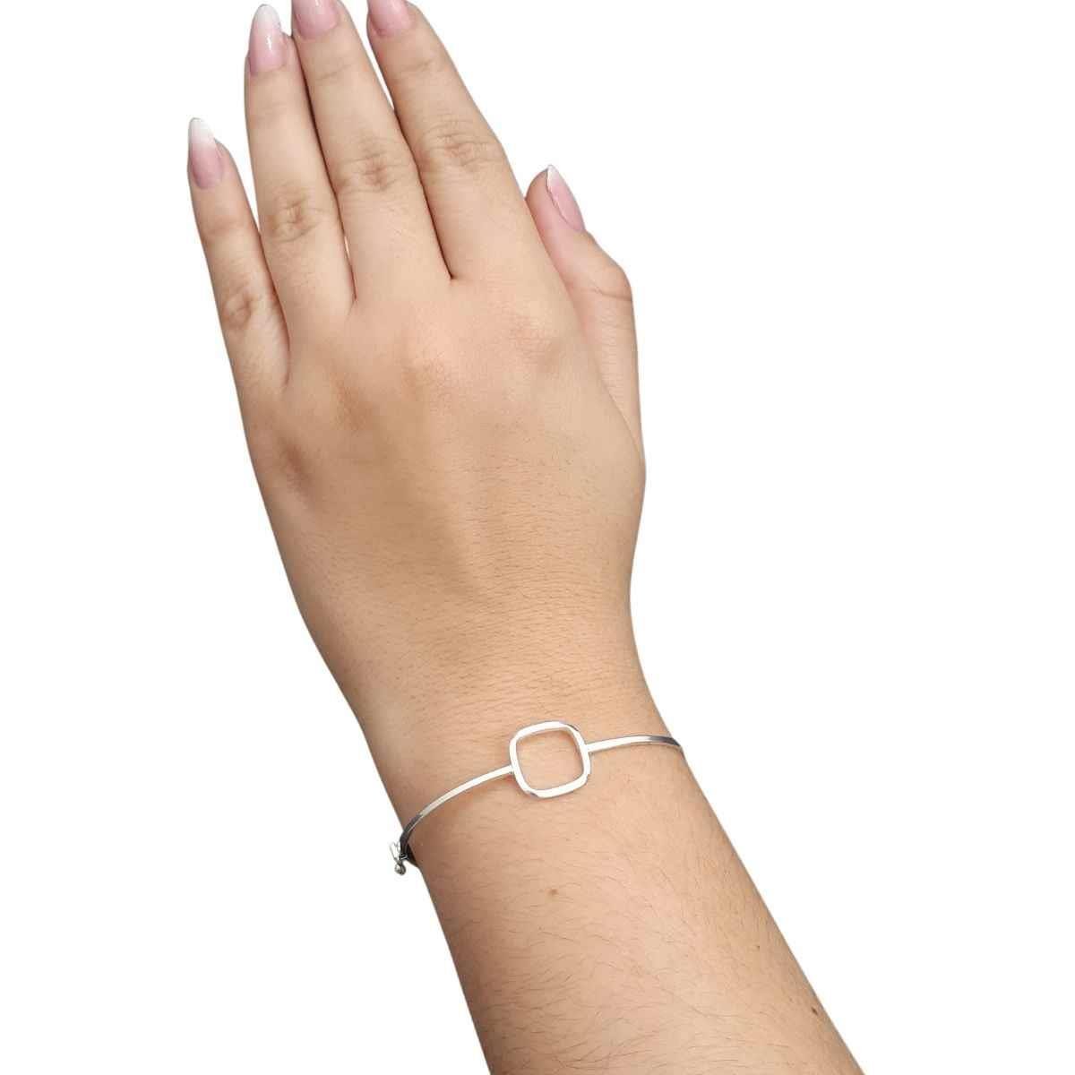 Bracelete Quadrado de Prata 925