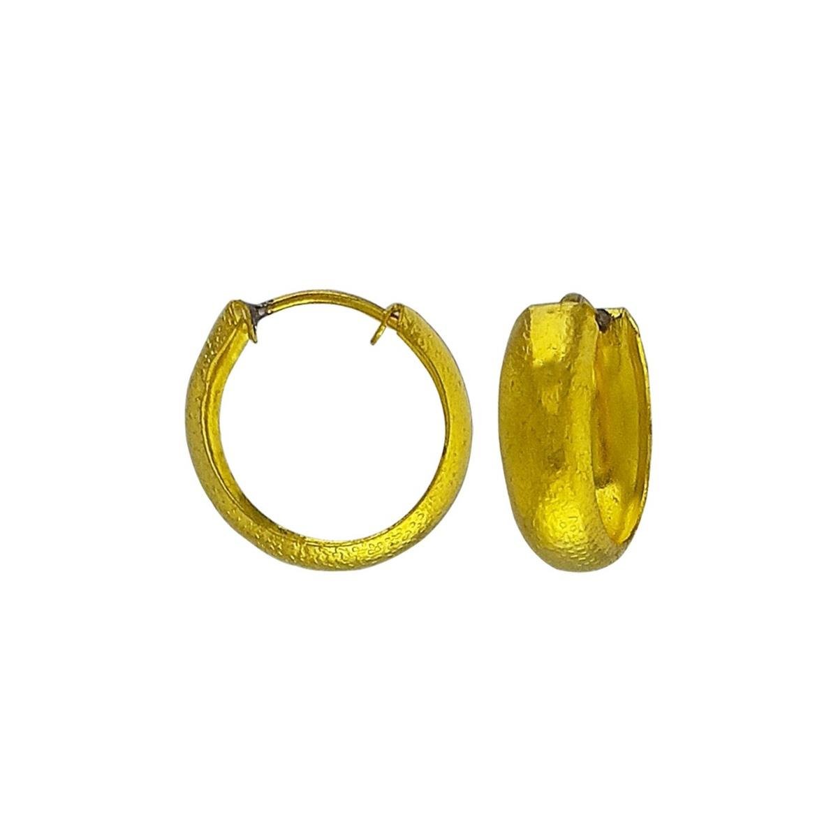 Brinco de Argola Trabalhada Pequena (Sem Banho) 