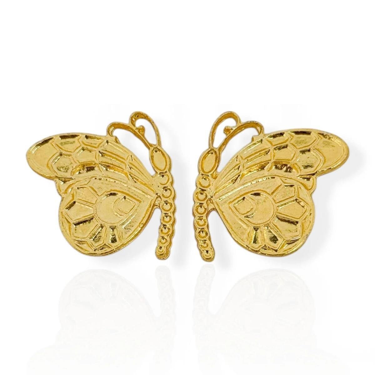 BRINCO BANHADO A OURO BORBOLETA