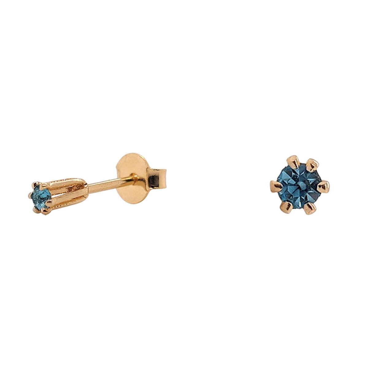BRINCO BANHADO A OURO TIPO TULIPA COM STRASS