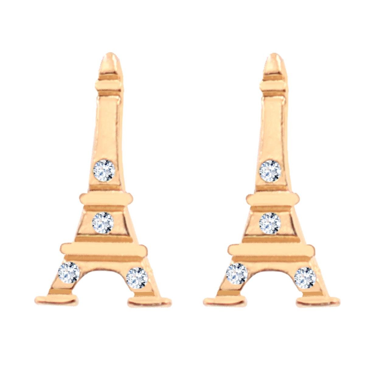 Brinco Torre Eiffel Folheado a Ouro