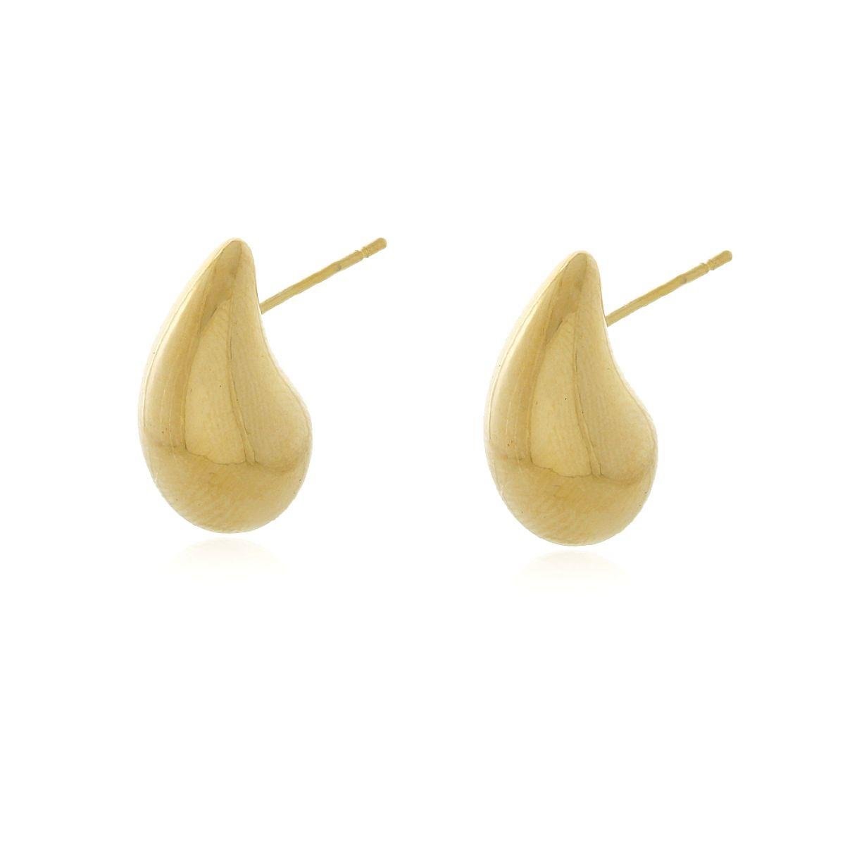 Brinco Gota Banhado a Ouro