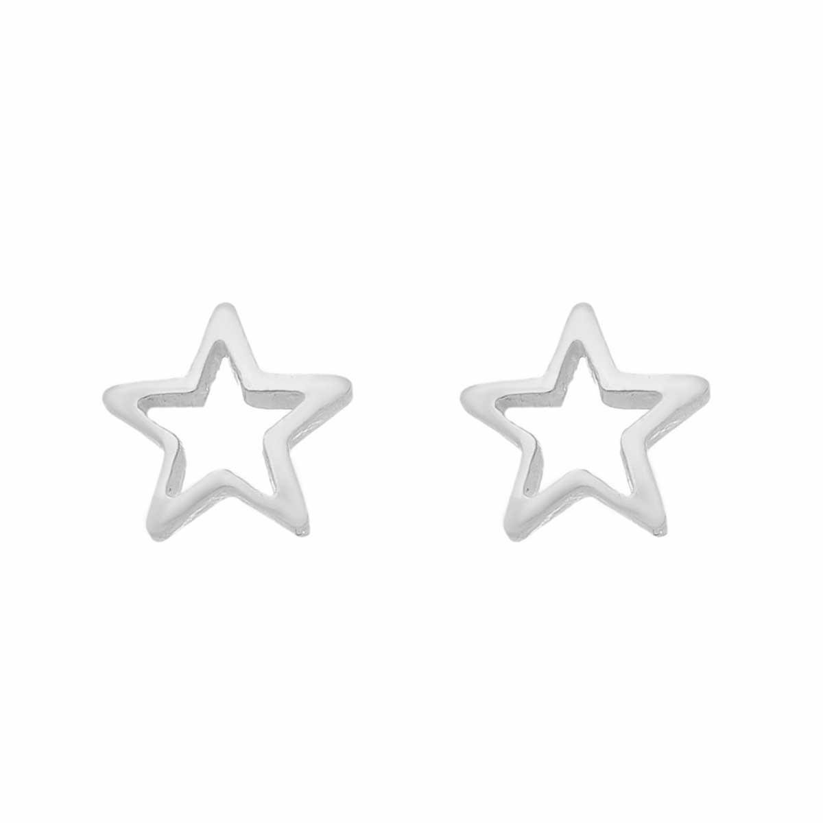 Brinco De Prata Estrela