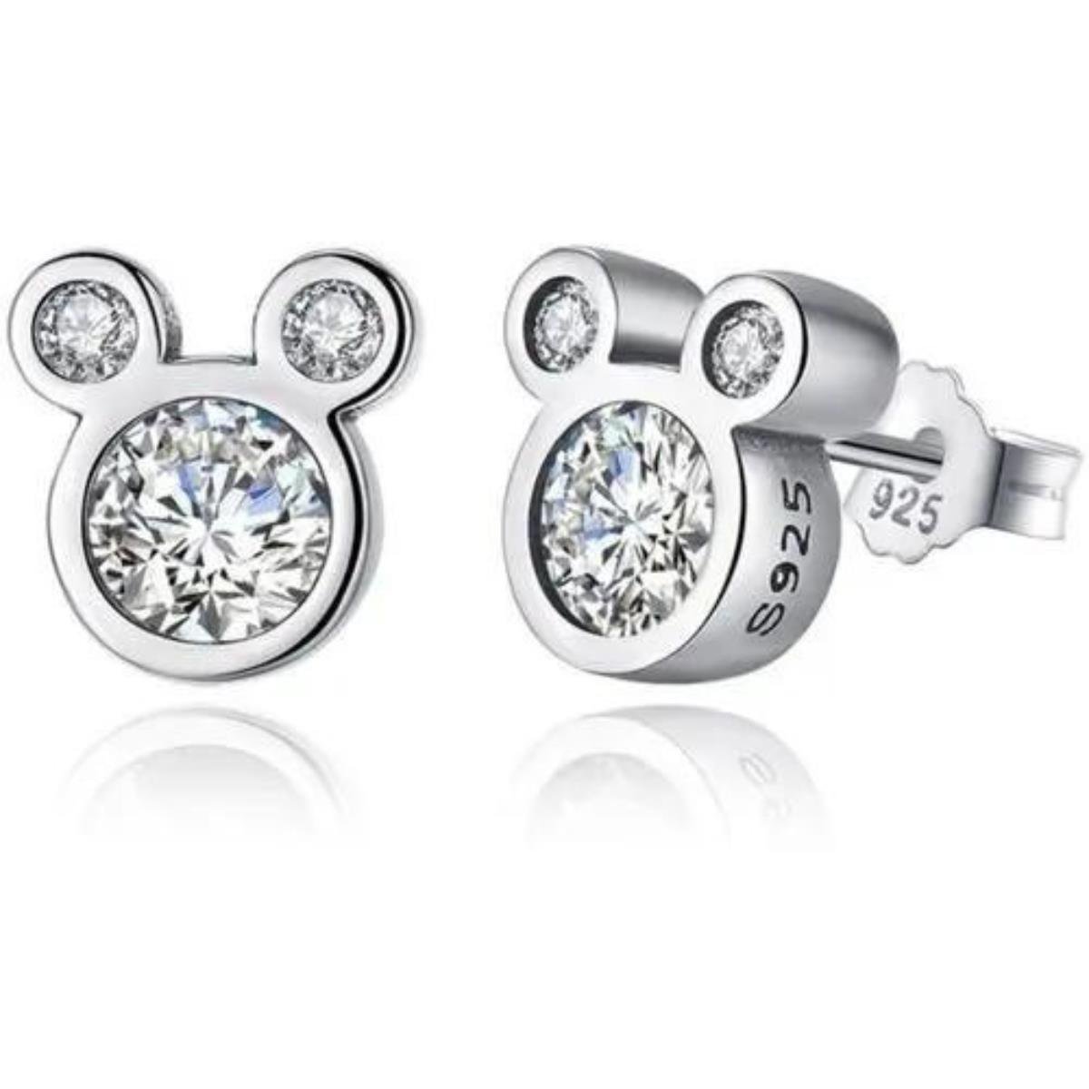 BRINCO DE PRATA 925 MICKEY DE ZIRCÔNIA