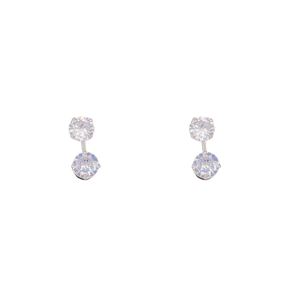 Brinco de prata 925 Grace Kelly Ponto de Luz