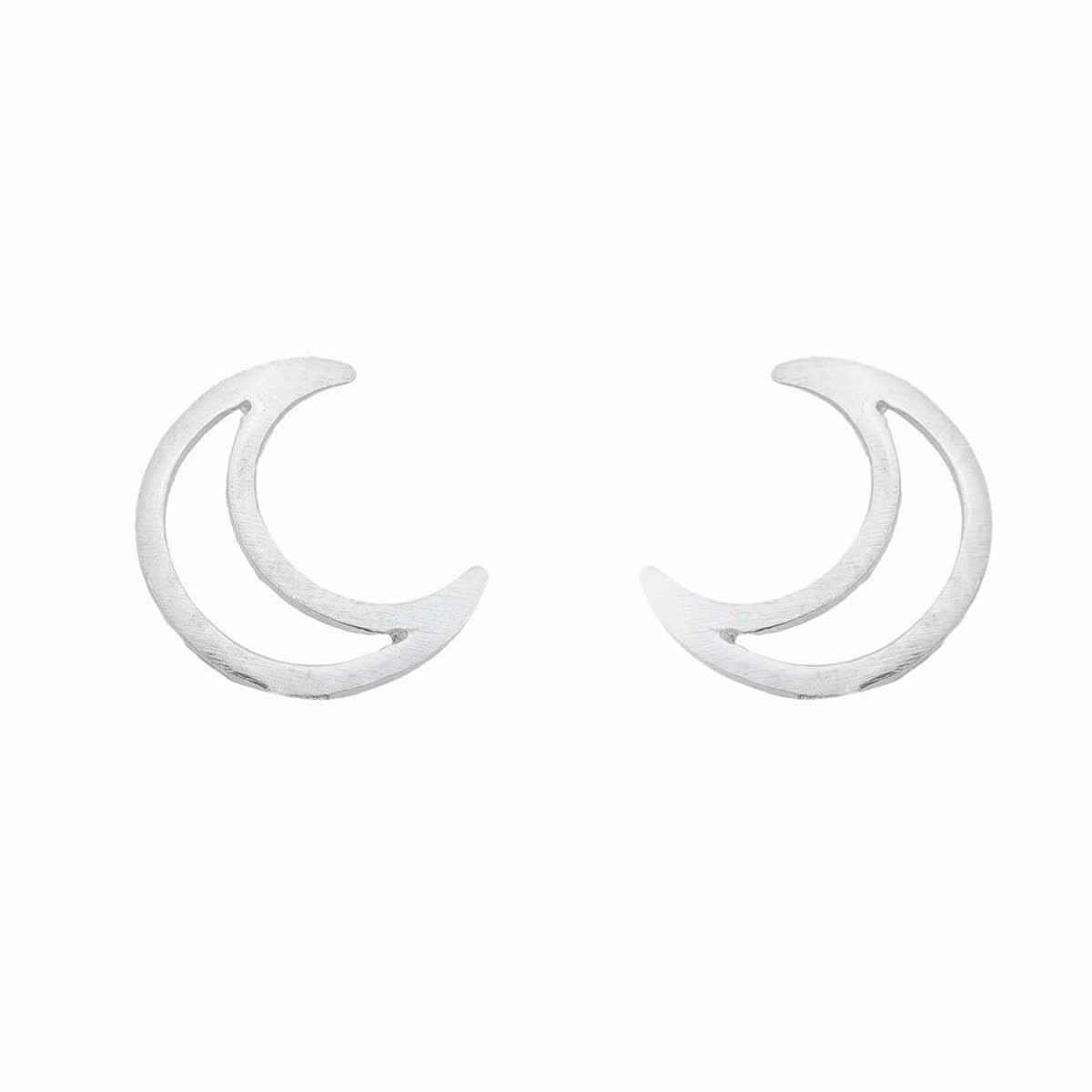 Brinco De Prata Lua