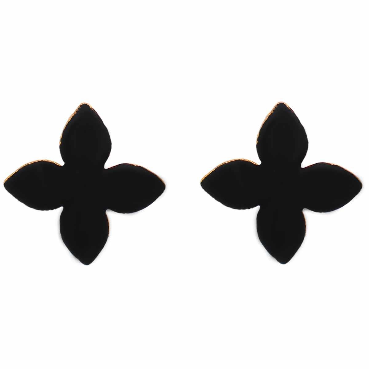 Brinco Flor Colorida Fundo Resina