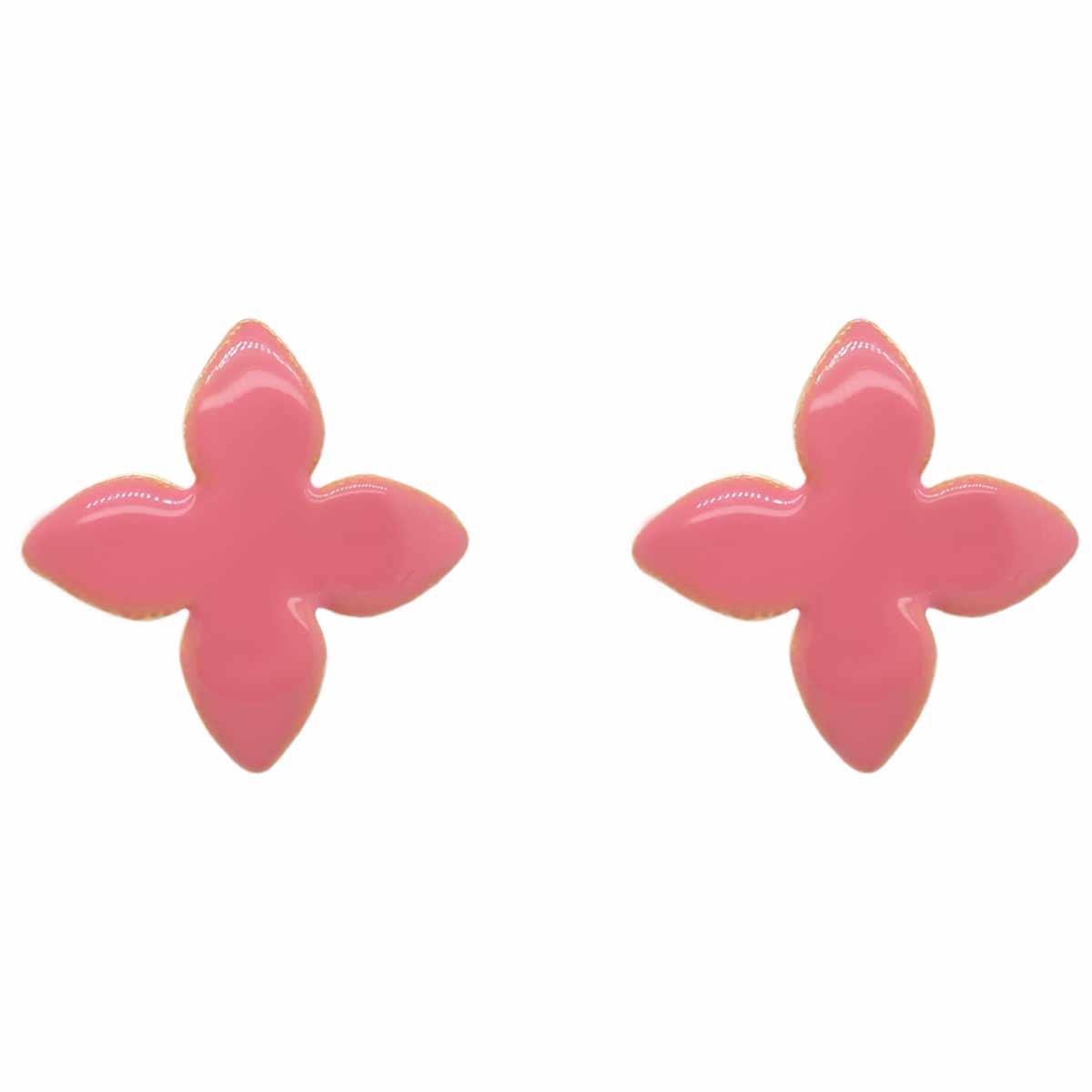 Brinco Flor Colorida Fundo Resina