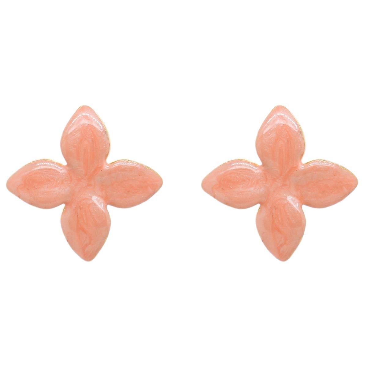 Brinco Flor Colorida Fundo Resina