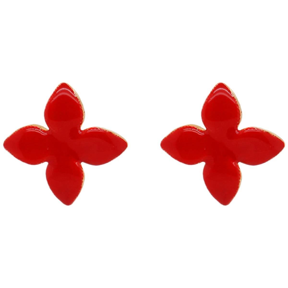 Brinco Flor Colorida Fundo Resina