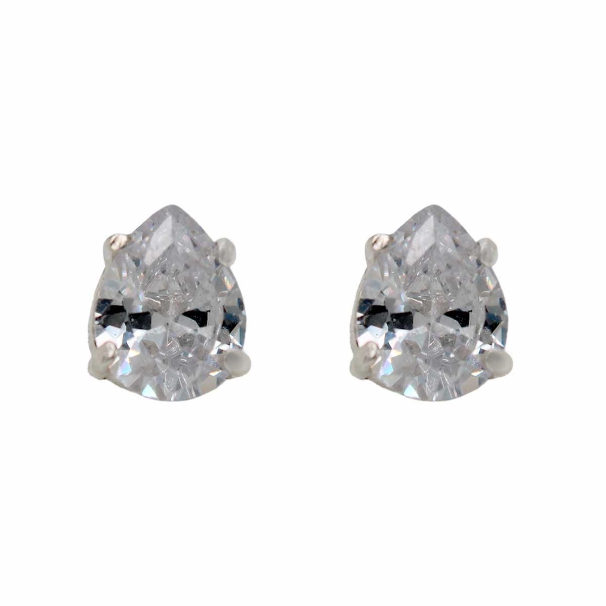 Brinco Gota Zircônia em Prata 925