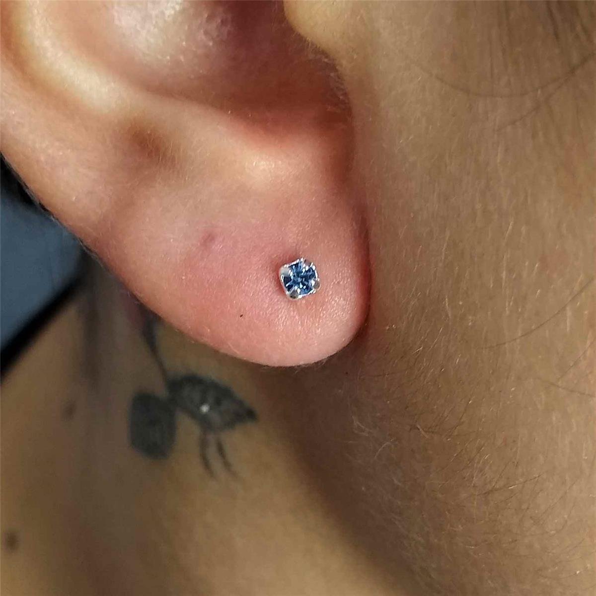 Brinco Mosquitinho com Strass Folheado a Prata