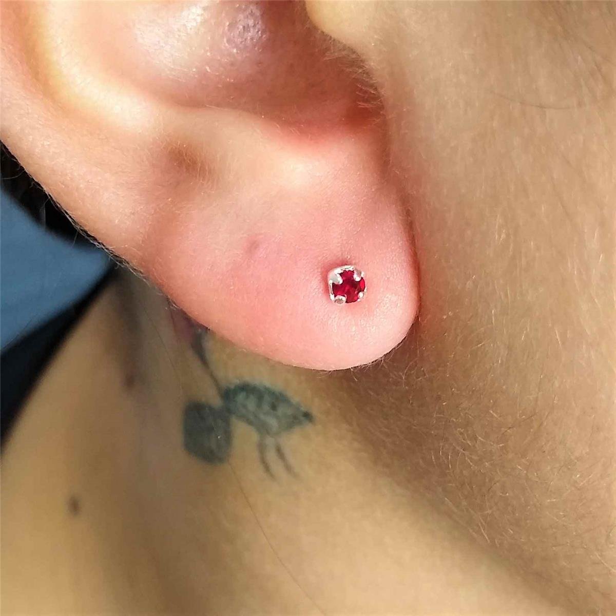 Brinco Mosquitinho com Strass Folheado a Prata