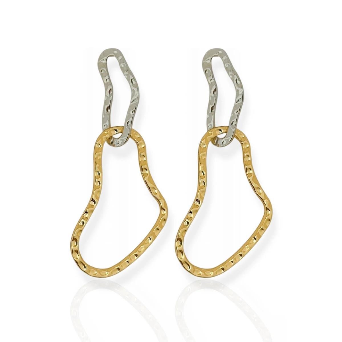BRINCO ORGANICO DUAS CORES BANHADO A OURO
