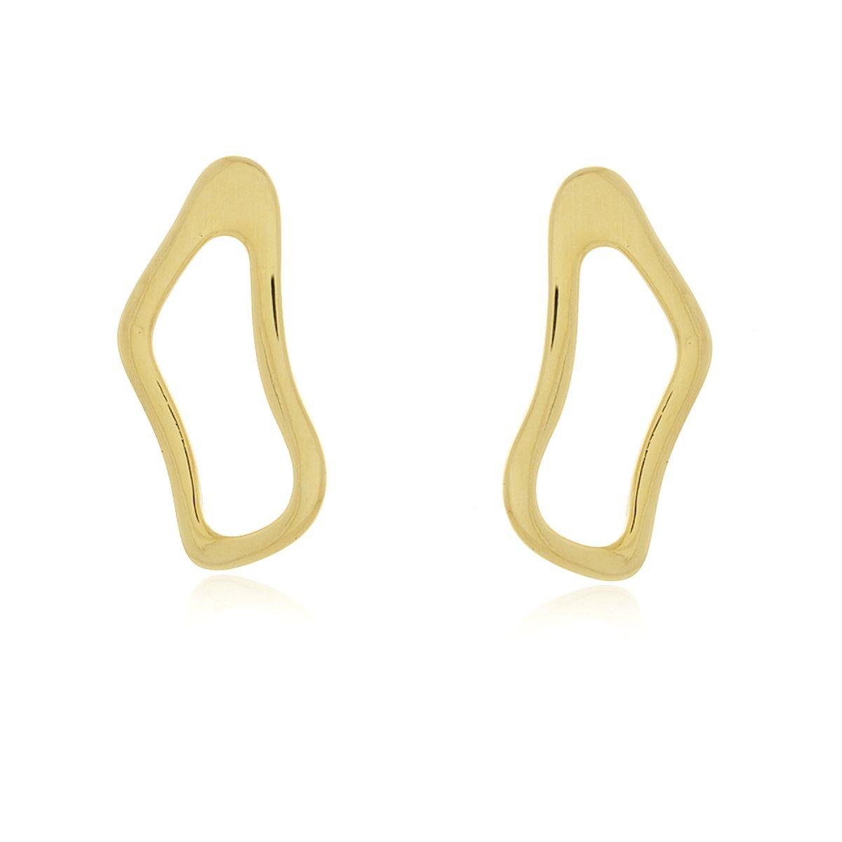 Brinco Orgânico Banhado a Ouro