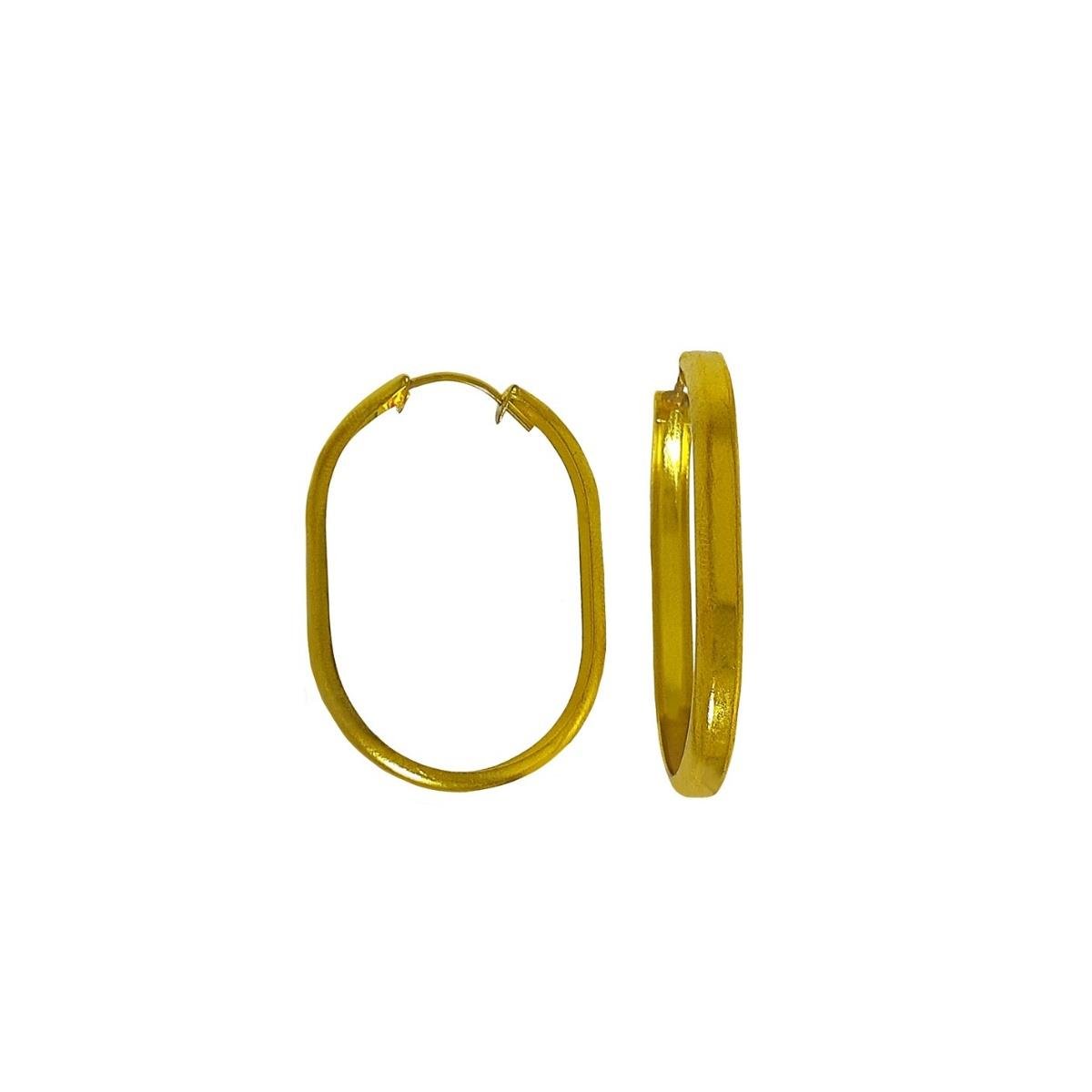 Brinco de Argola Elipse (Sem Banho) 