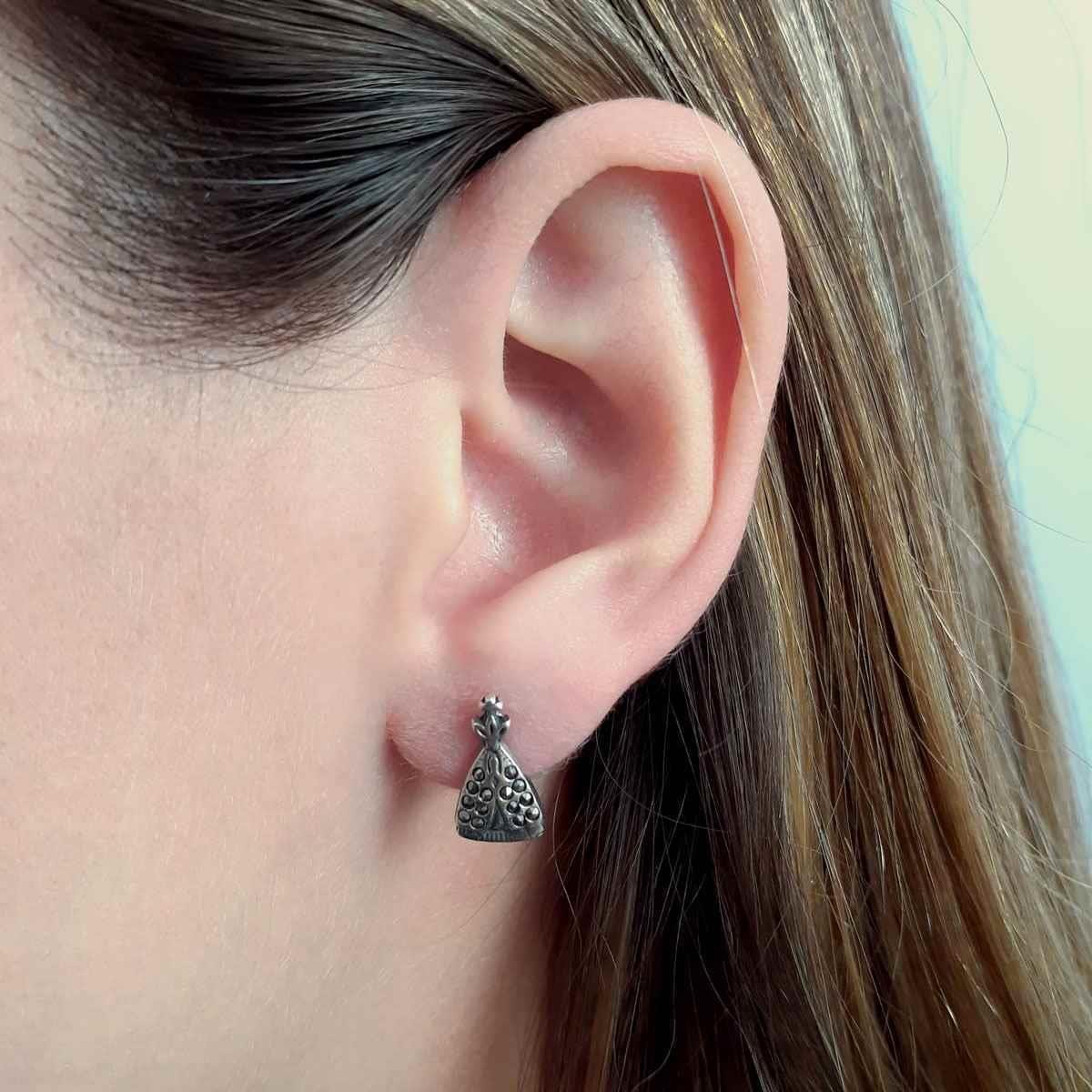 Brinco Nossa Senhora de Prata 925 Envelhecida