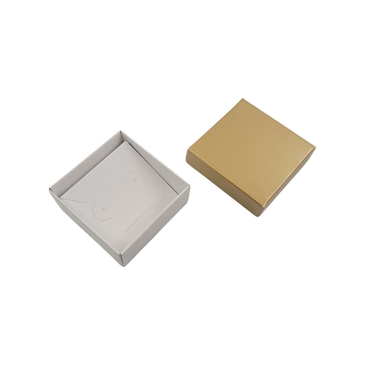 Caixinha de Papel 5x5x2 para Conjunto Fundo Branco e Tampa Cor