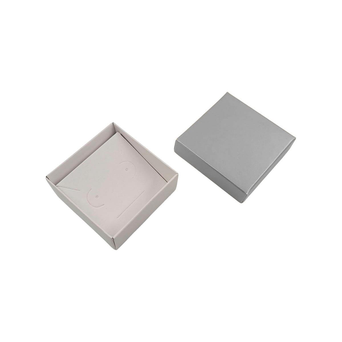 Caixinha de Papel 5x5x2 para Conjunto Fundo Branco e Tampa Cor