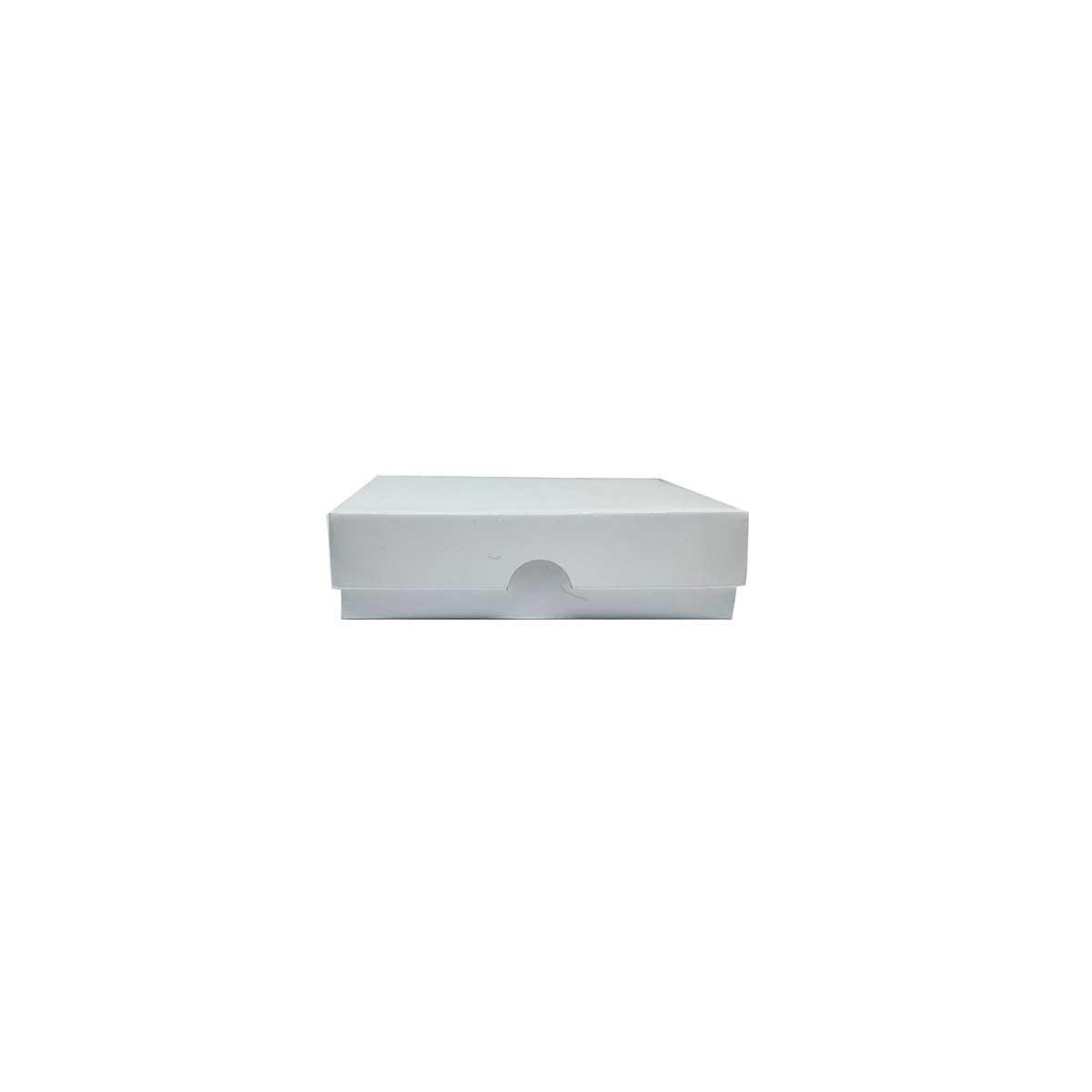 Caixinha de Papel 8x8x2 para Conjunto Fundo Branco e Tampa Cor