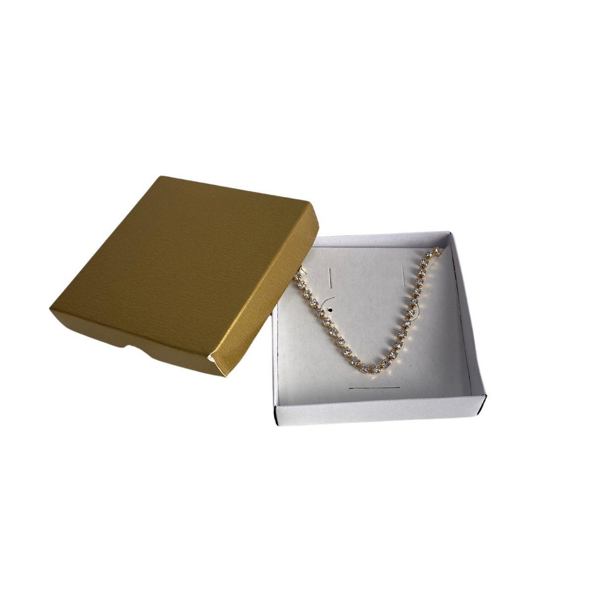 Caixinha de Papel 8x8x2 para Conjunto Fundo Branco e Tampa Cor