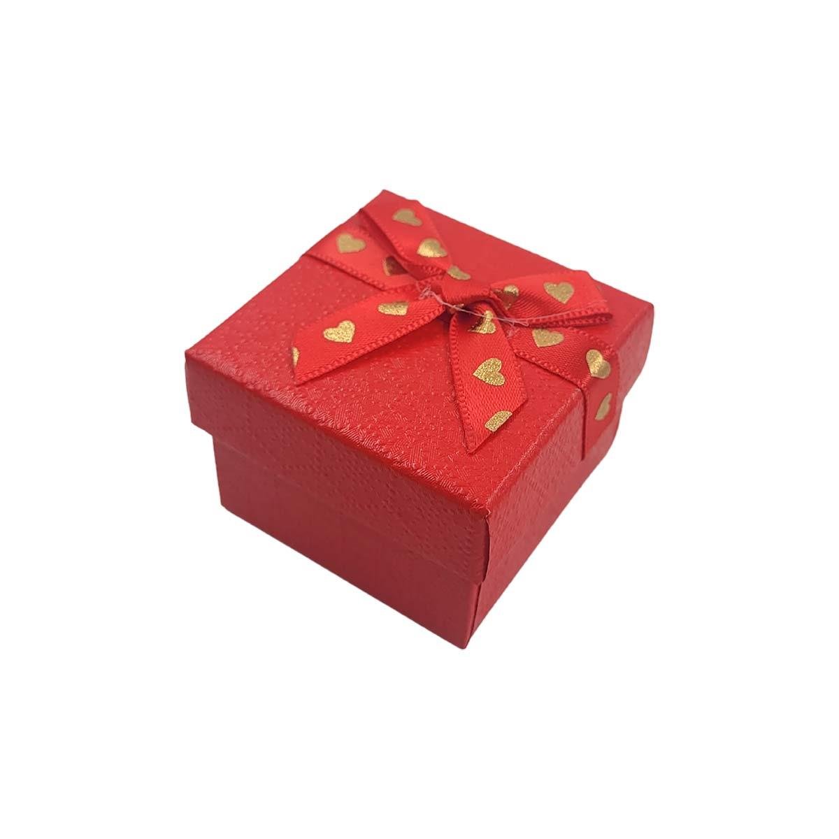 Caixinha de Presente Relevo Dijon com Lacinho de Coração 5x5