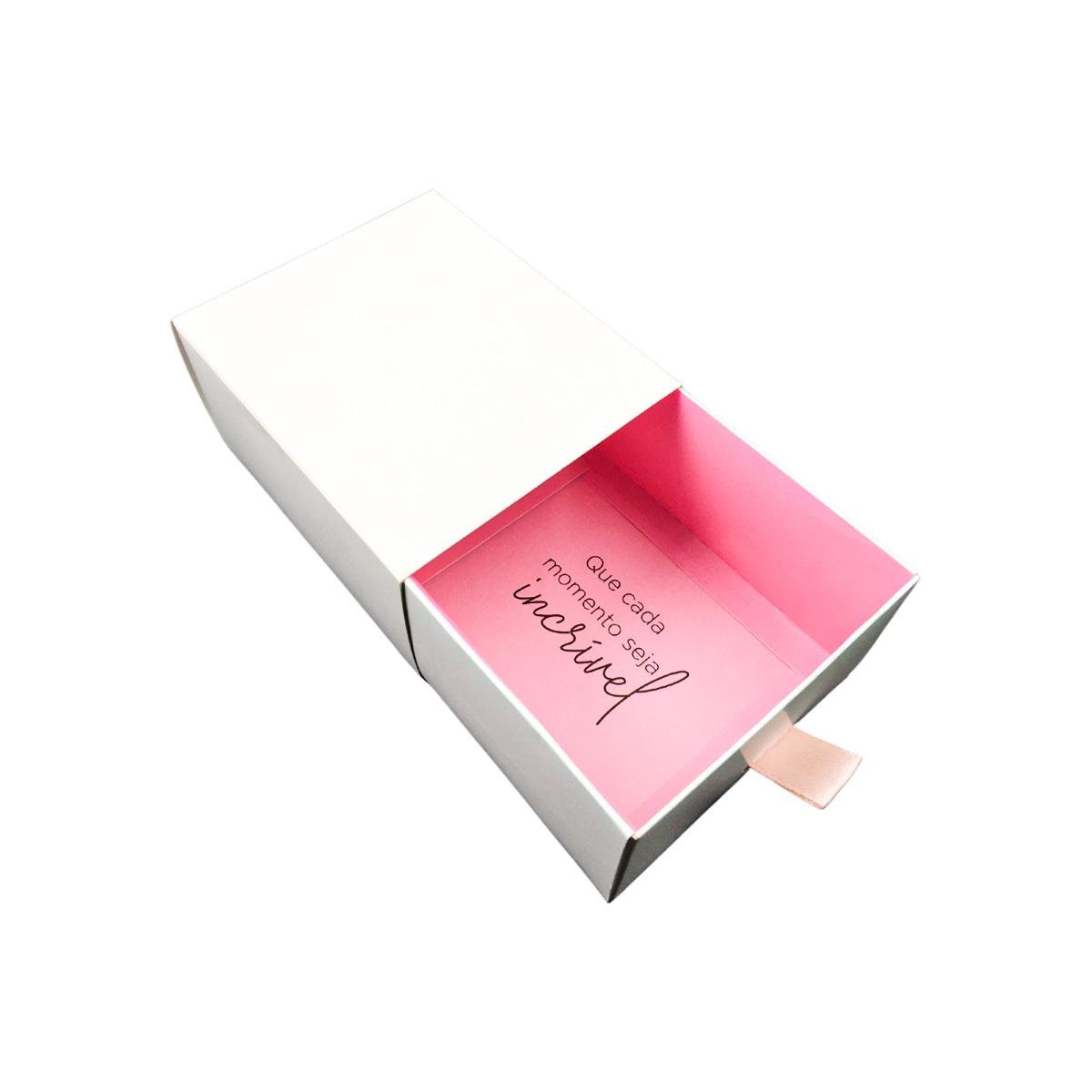 Caixinha de Presente Gavetinha Média Fundo Rosa