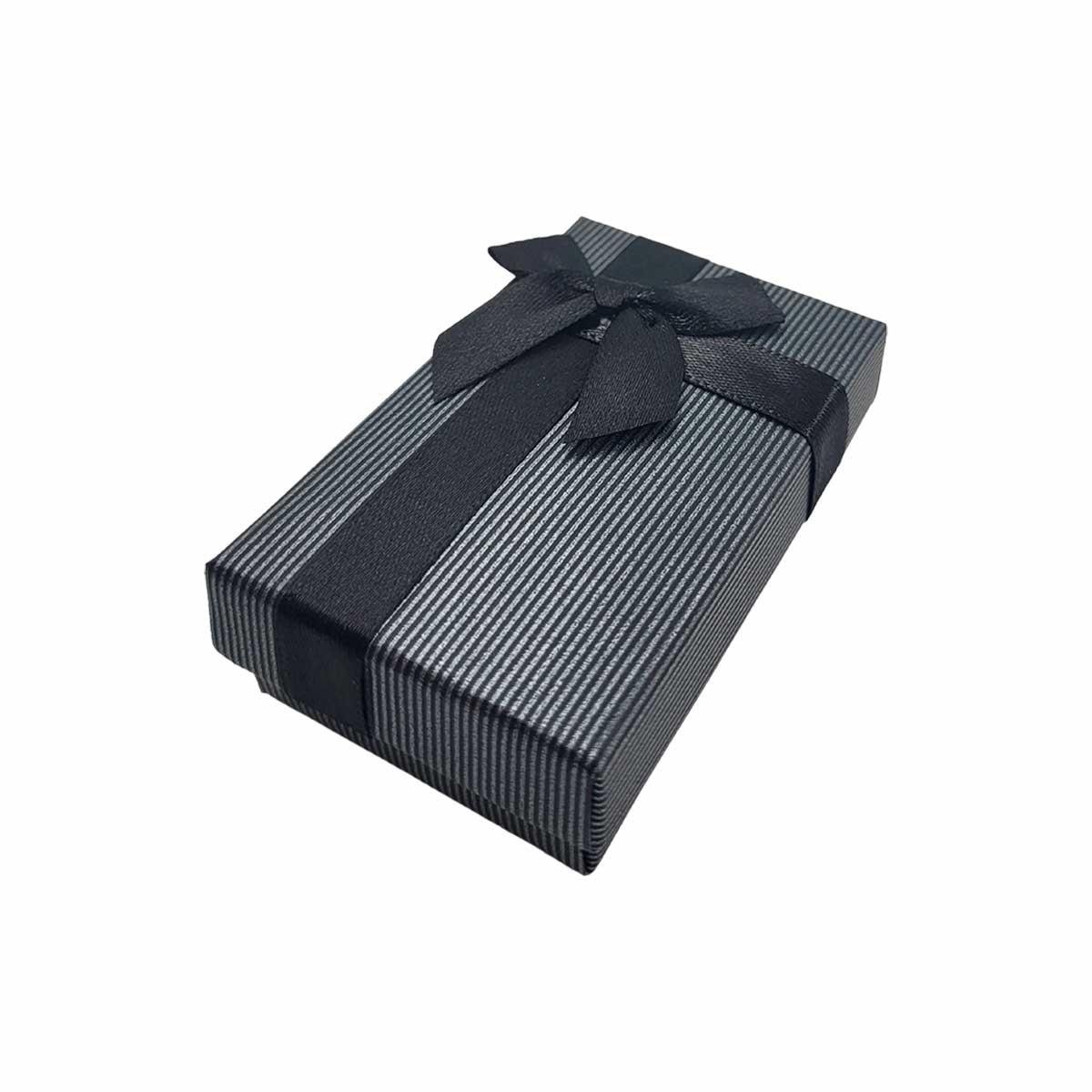 Caixinha de Presente Média Listrada com Laço 5x8
