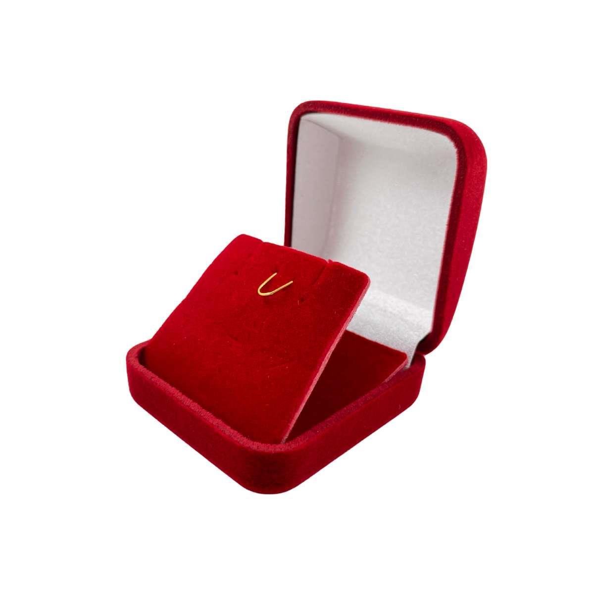 Caixinha de Veludo para Colar, Pingente e Brinco 6X5,5X3