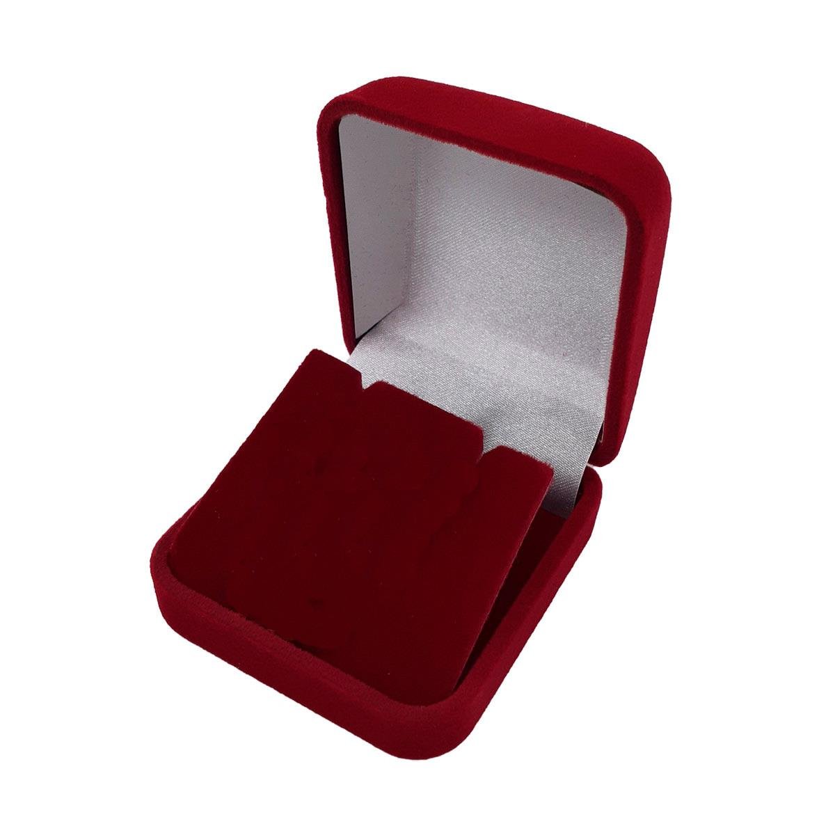 CAIXINHA DE VELUDO PARA PINGENTE E BRINCO 6X5,5X3CM