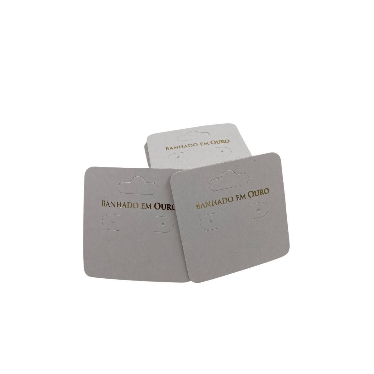 Cartela 6X6 Quadrada com Escrita Banhado em Ouro Pct 100
