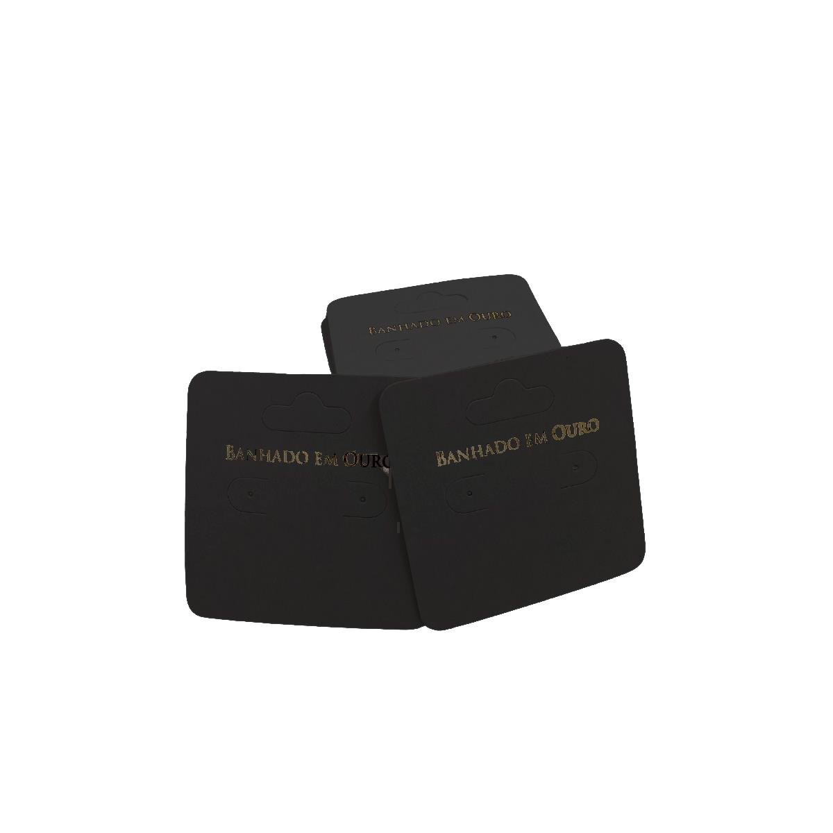 Cartela 6X6 Quadrada com Escrita Banhado em Ouro Pct 100