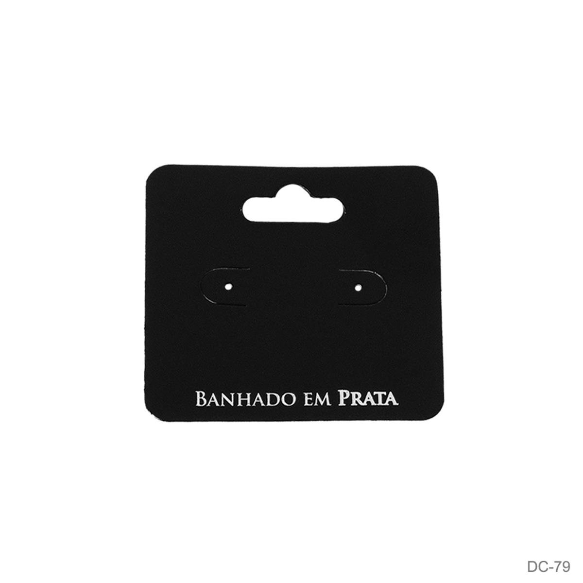 Cartela 6X6 Quadrada com Escrita Banhado em Prata Pct 100