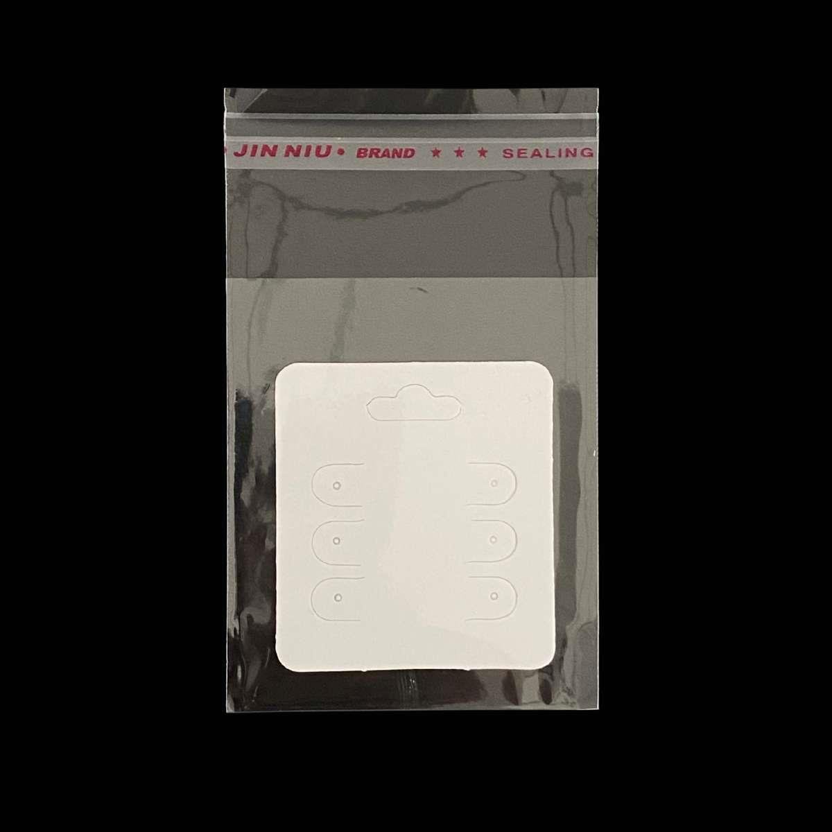 Cartela para Trio de Brincos 5x4,5 Pacote com 100 Unidades