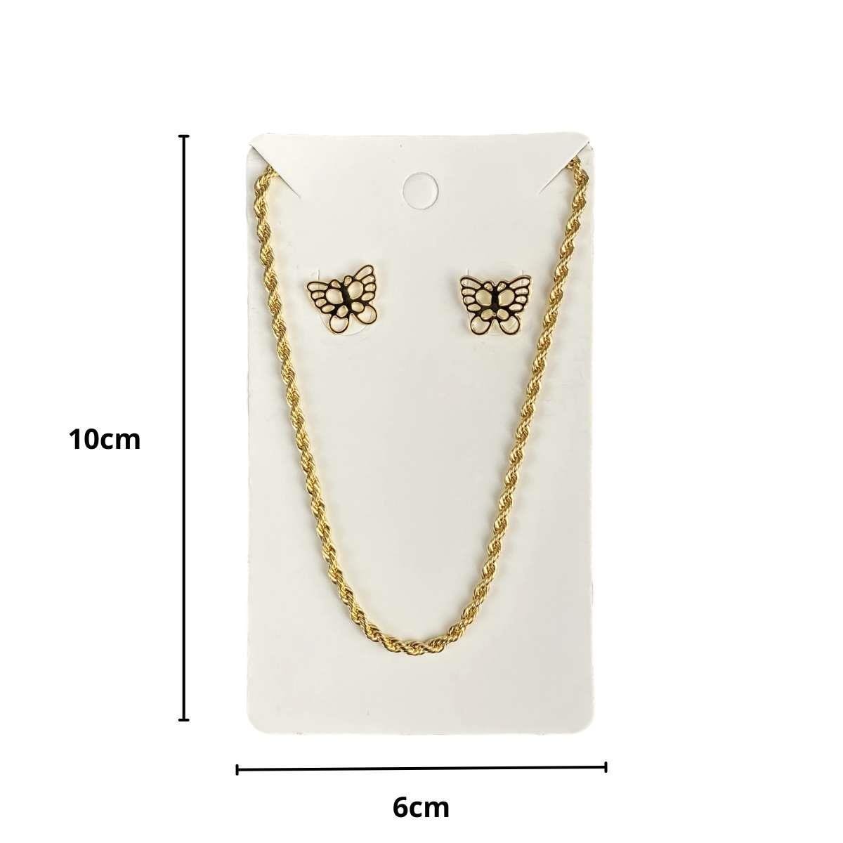 Cartela para Conjunto 10x6 Pacote com 100 Unidades - Branco