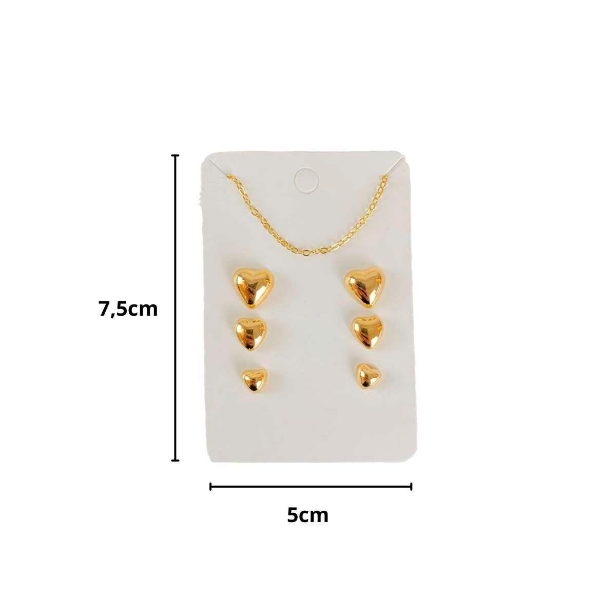 Cartela para Conjunto 7,5x5 Pacote com 100 Unidades - Branco