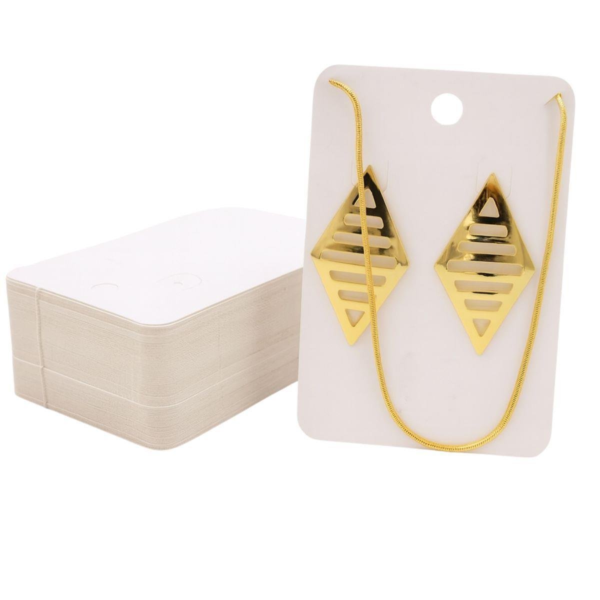 Cartela para Conjunto 8x5 Pacote com 100 Unidades - Branco