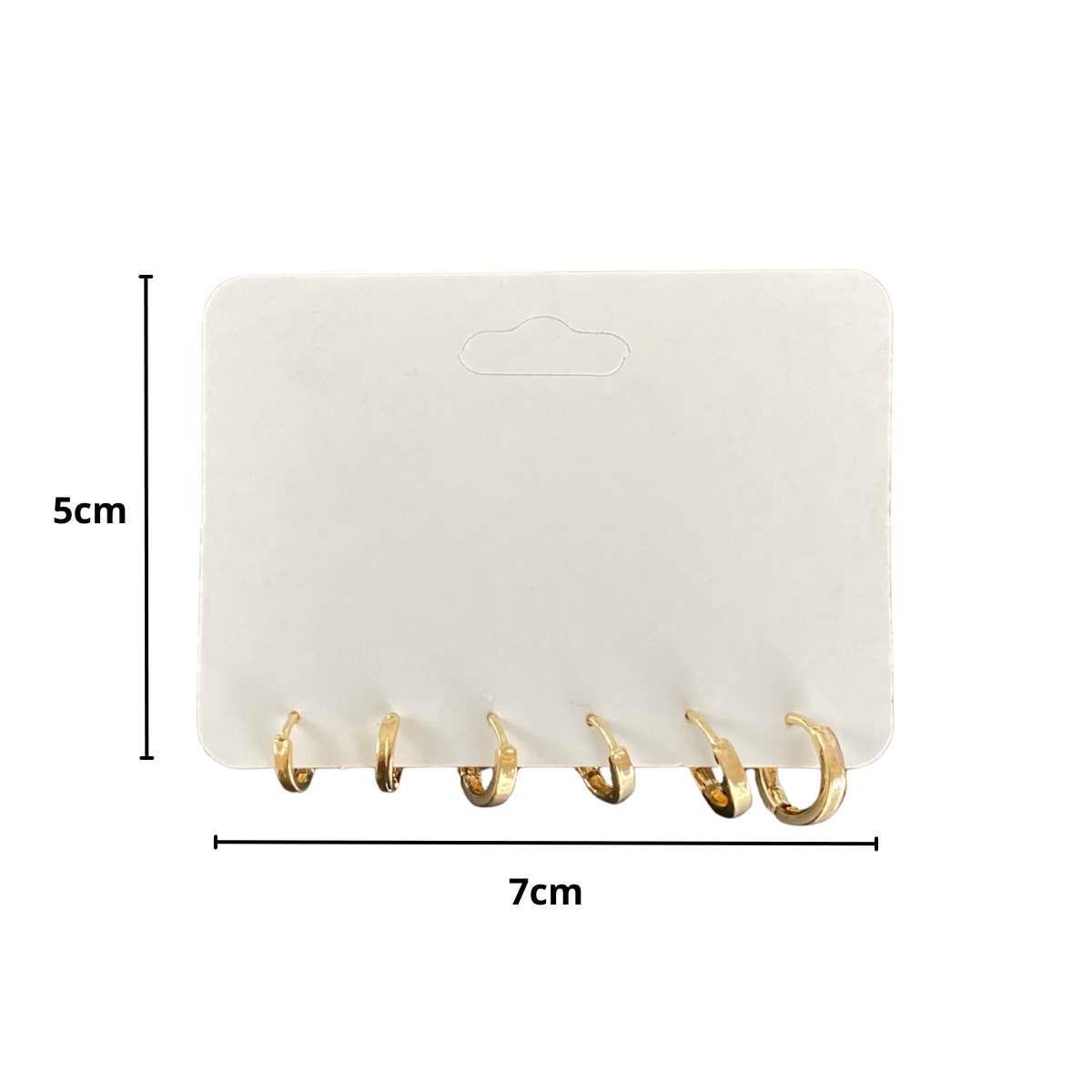 Cartela para Trio 5x7 Pacote com 100 Unidades - Branco
