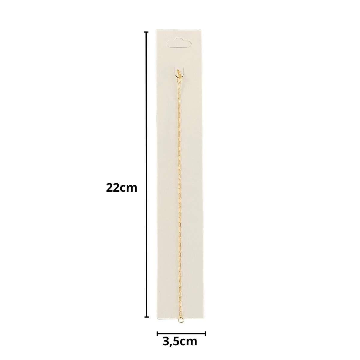 Cartela para Pulseira 22x3,5 Pacote com 100 Unidades