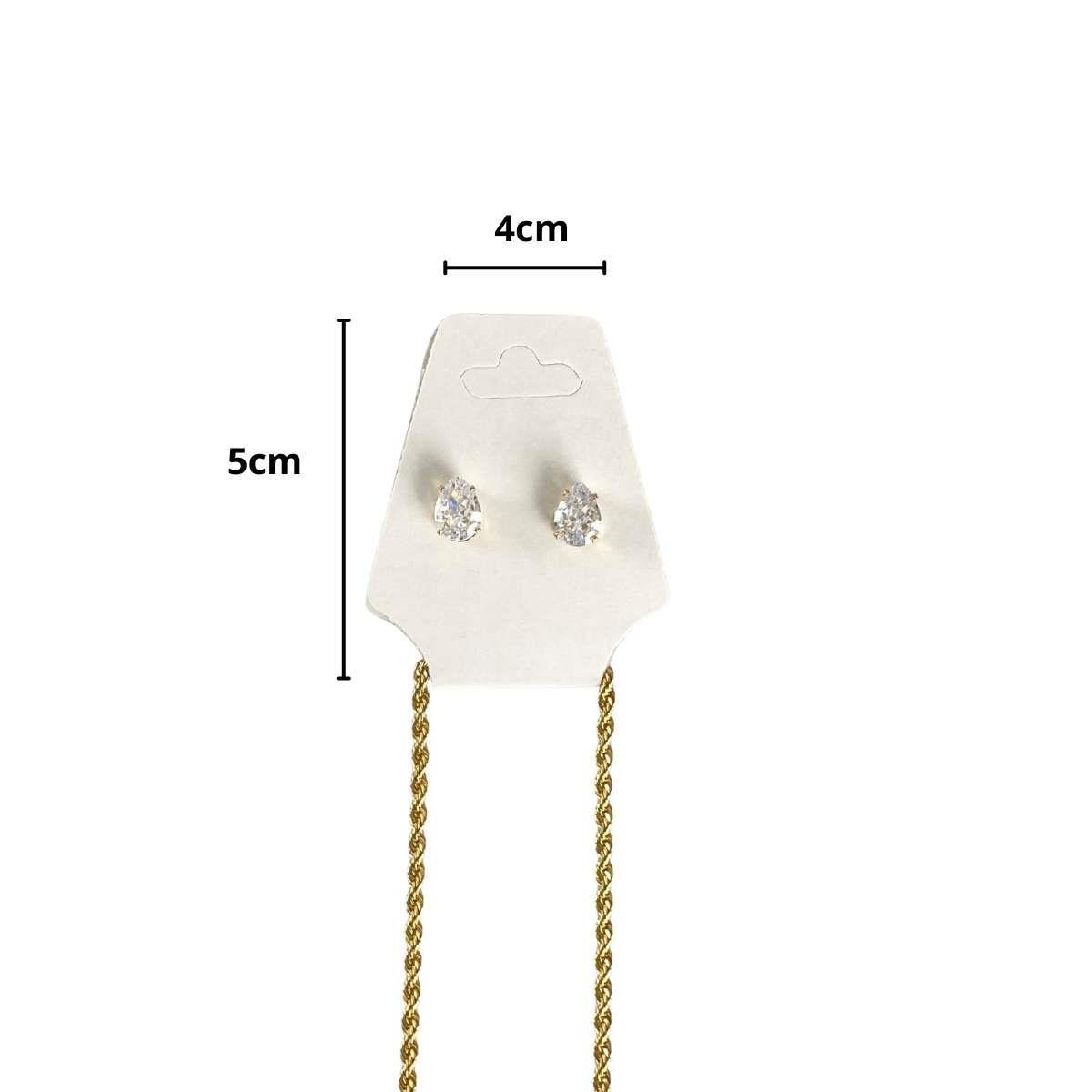 Cartela para Conjunto 10x4 Pacote com 100 Unidades - Branco