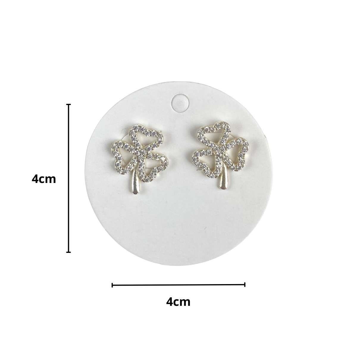 Cartela para Brinco Redonda 4x4 Pacote com 100 Unidades