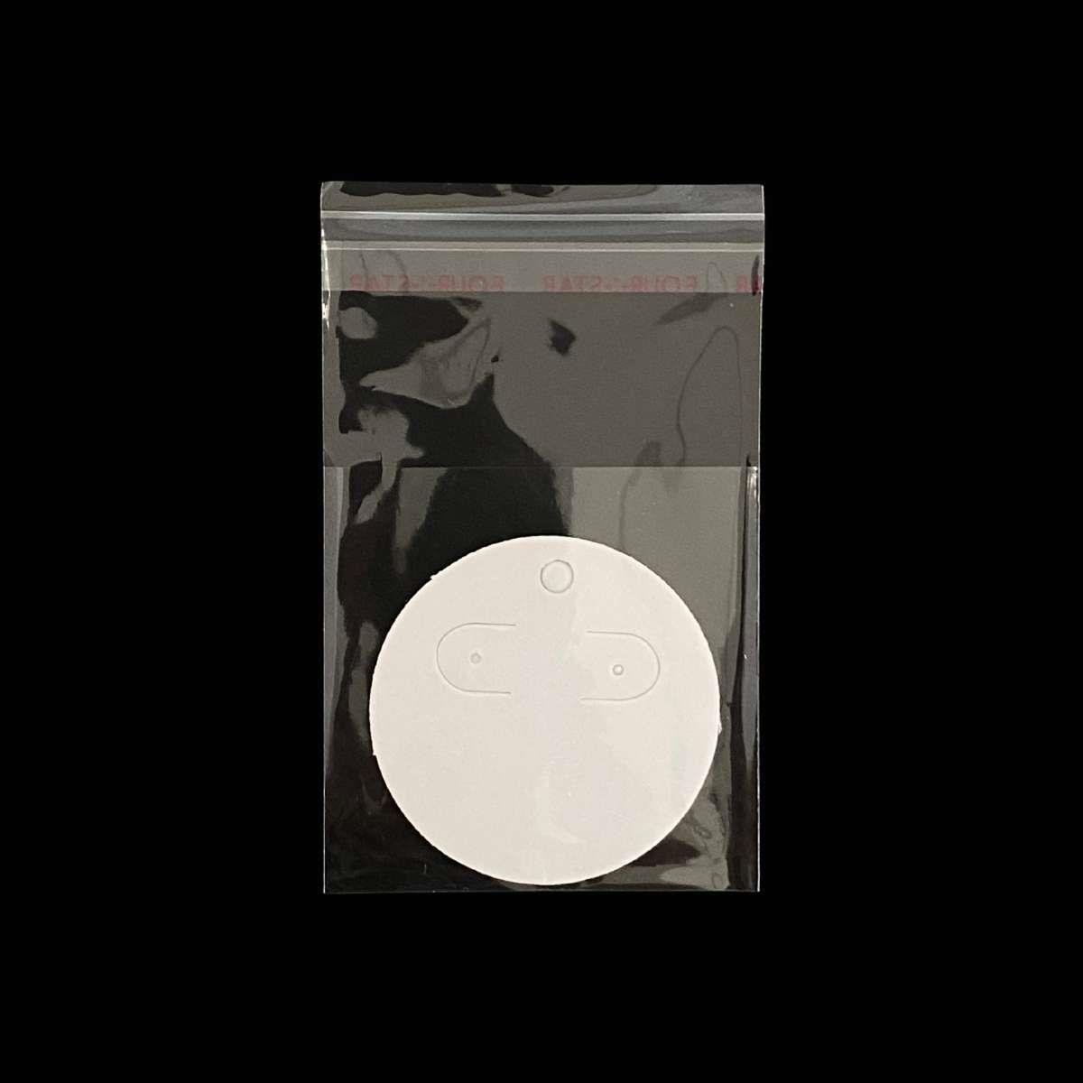 Cartela para Brinco Redonda 4x4 Pacote com 100 Unidades