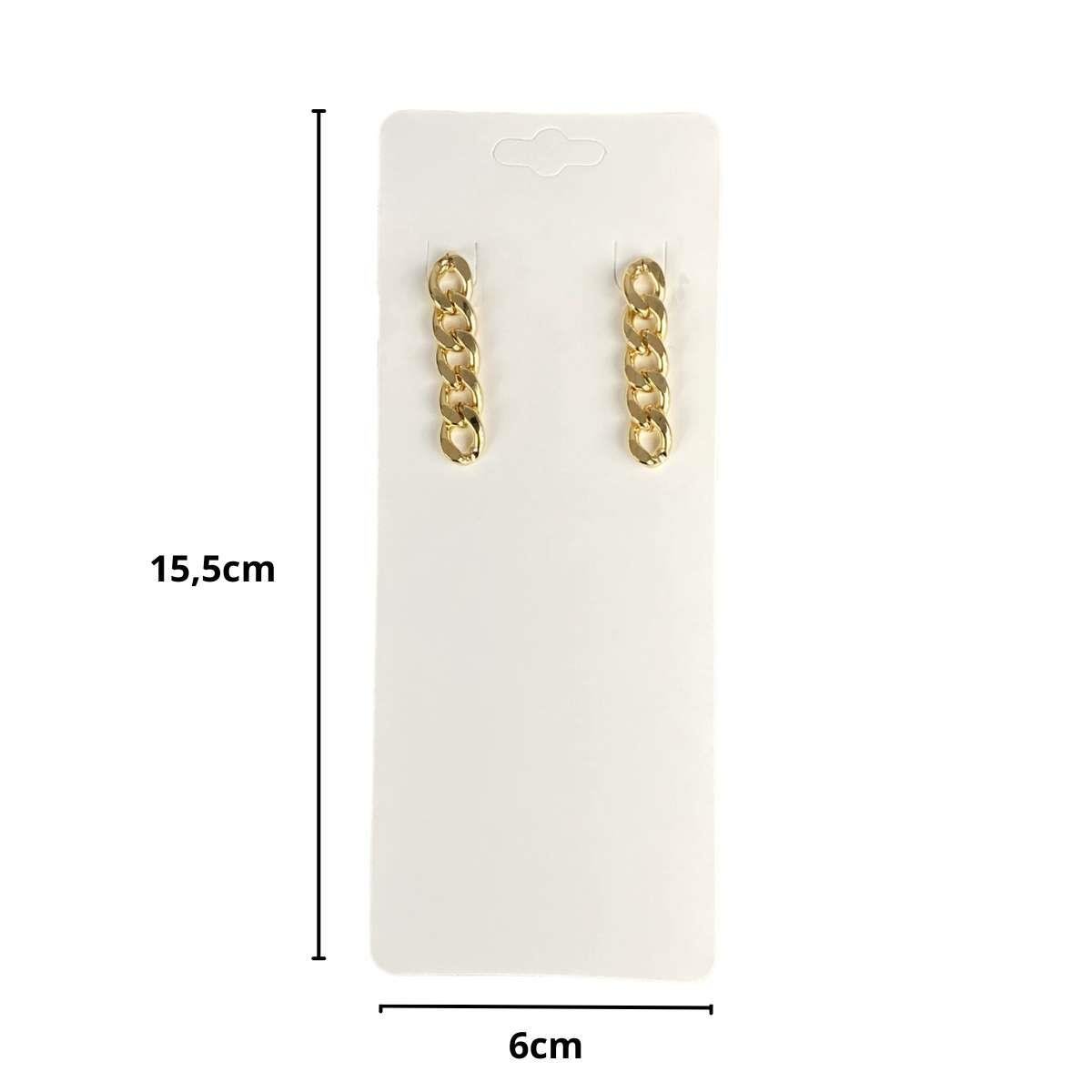 Cartela para Brinco 15,5x6 Pacote com 100 Unidades