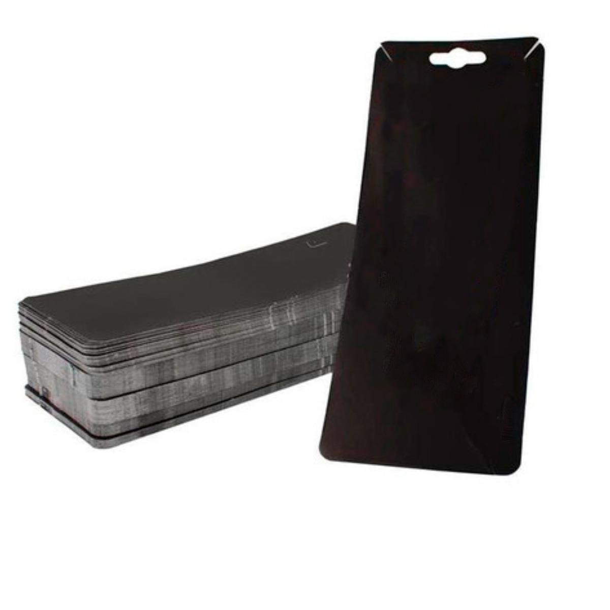 Cartela Para Conjunto 6X15,5 cm Retangular Pct 100 - Preto