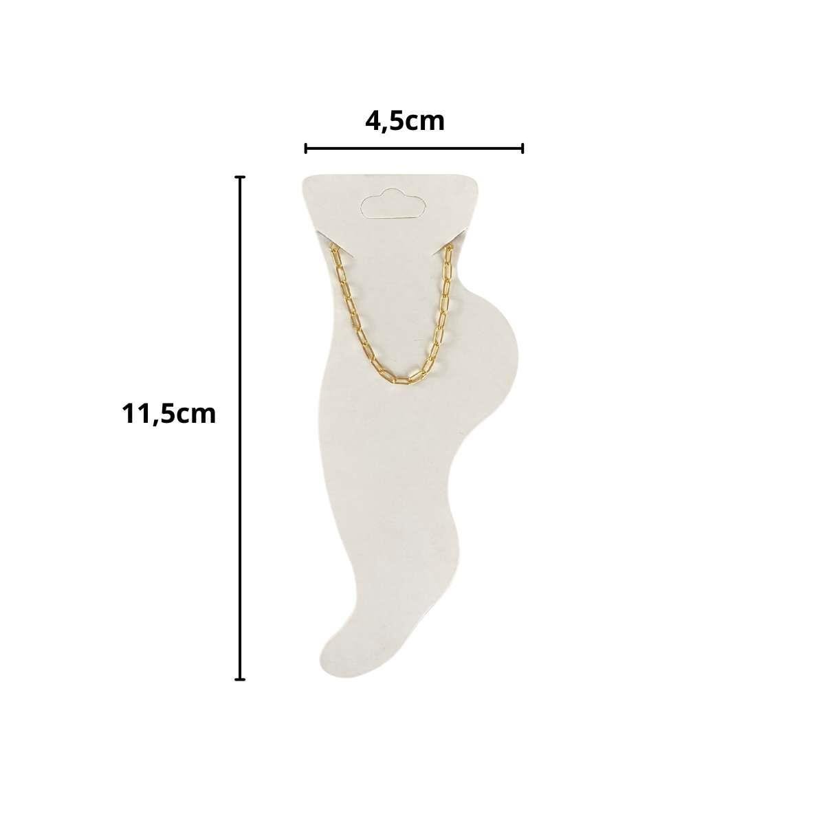 Cartela para Tornozeleira 11,5x4,5 Pacote com 100 Unidades