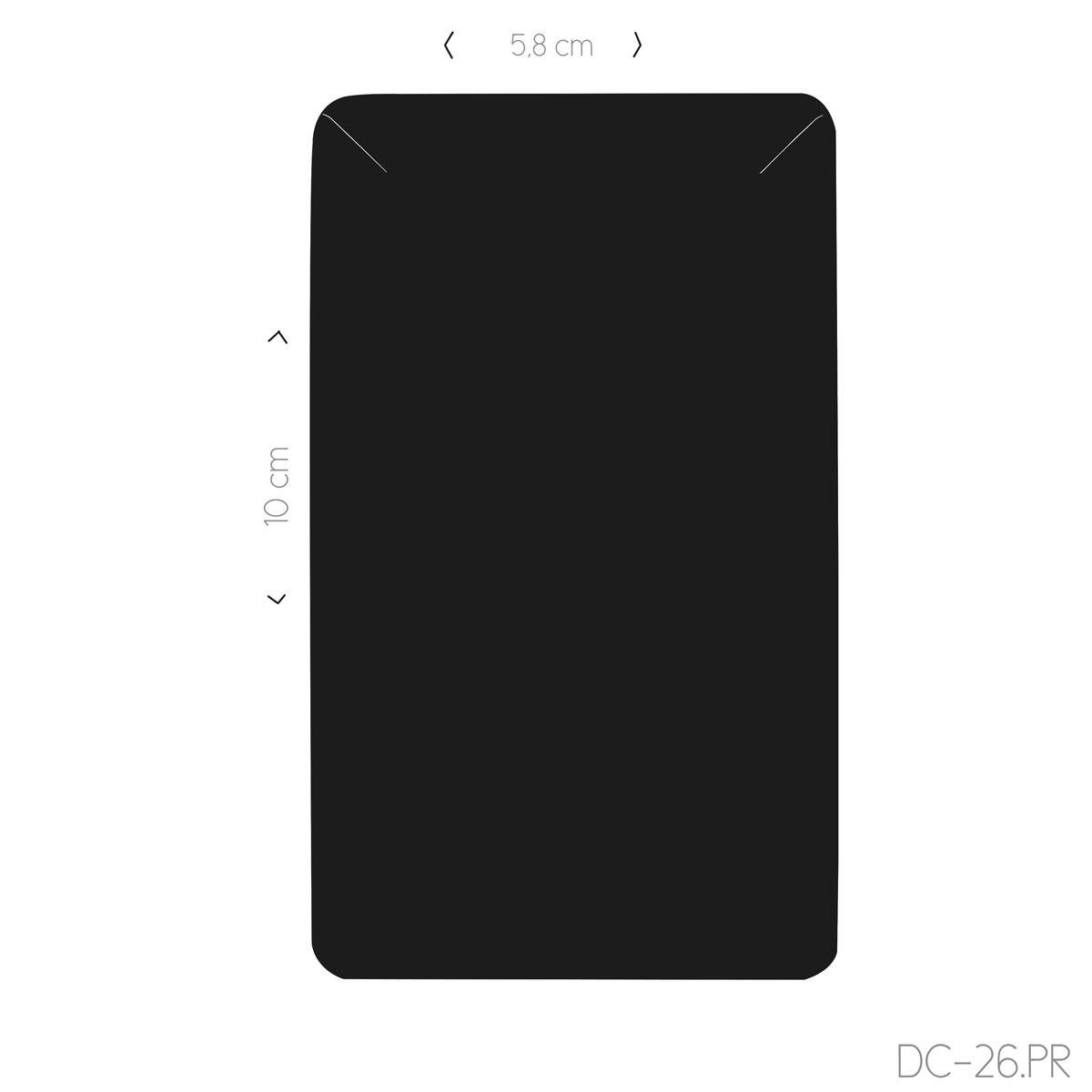 Cartela Para Corrente 10X5,5 cm Retangular Pacote com 100 Unidades - Preto