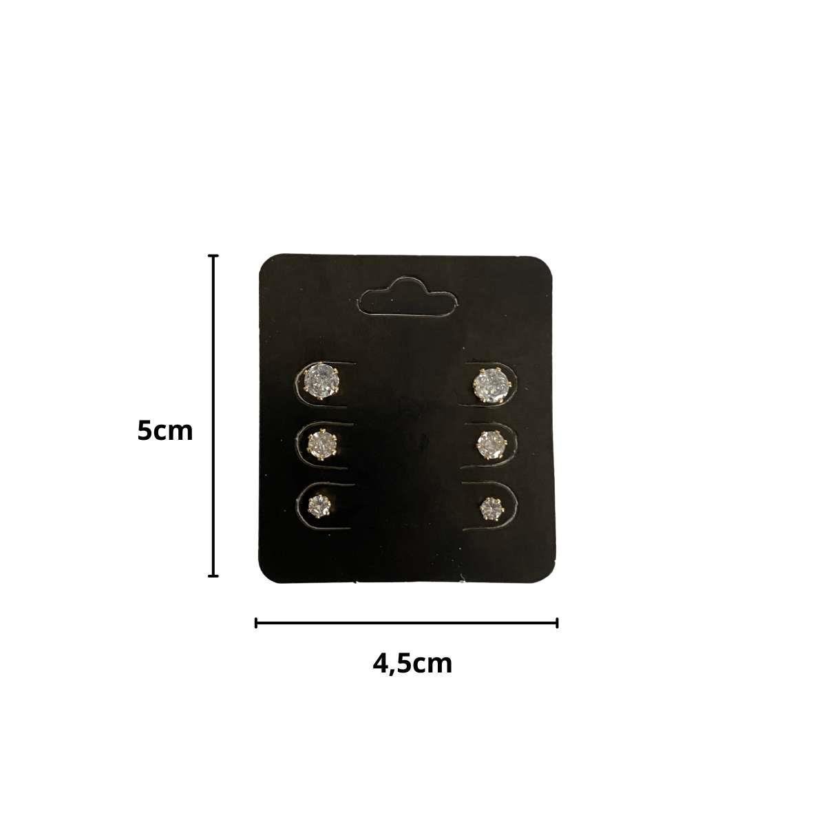 Cartela para Trio de Brincos 5x4,5 Pacote com 100 Unidades