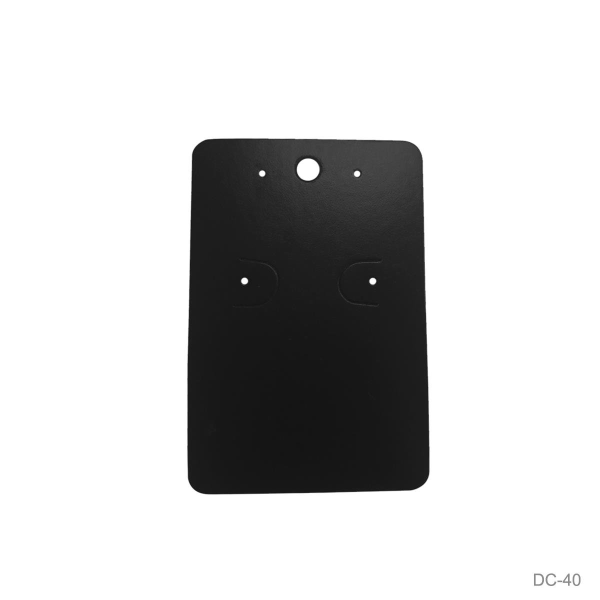 Cartela Para Brincos 5X7,8 cm Retangular Pct 100 - Preto
